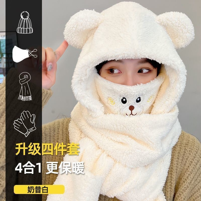 Wholesale Cute Teddy Bear Imitation Cashmere Hats